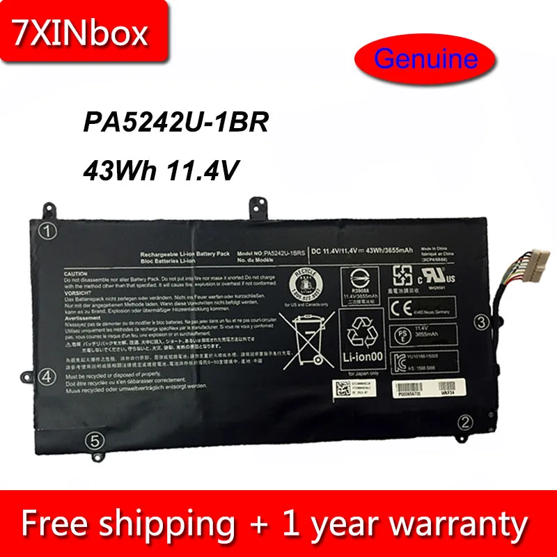 7XINbox 43Wh 11 4 V оригинальная фотобатарея для ноутбука Toshiba Satellite Радиус 12