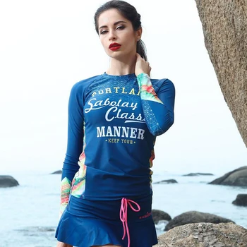 

Surfing clothes Water Sports Anti-UV quick-drying swimsuit trousers Women beach Swimwear Rash Guards UV protection VY020