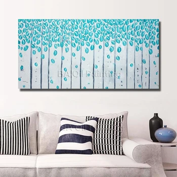 

Big Size Unframed Hand-painted Oil Painting SetTree Canvas Decoration for Home Office Popular Art Pictures HF0004