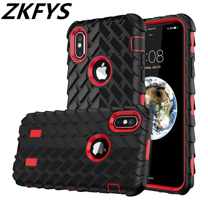 

Tyre Tire Tread Robot Hybrid Shockproof Armor Case For iPhone X 5 5S SE Rubber Silicone Back Cover For iPhone 6 6S 7 8 Plus Case