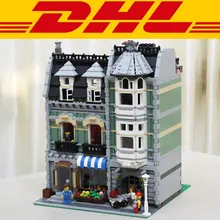 lepin 15008 2462Pcs City Street Creator Green Grocer Model Building Kits Minifigure Blocks Bricks Compatible with Legoe 10185