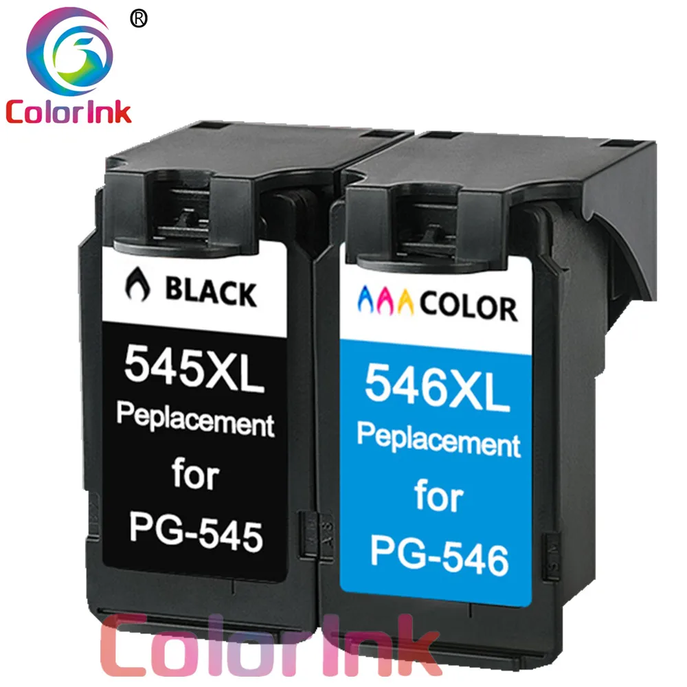 

ColoInk 2Pack PG 545 XL CL546 XL ink cartridges replacement for Canon PG-545 pg 545 CL-546 for Canon IP2850 MX495 MG2950 MG2550