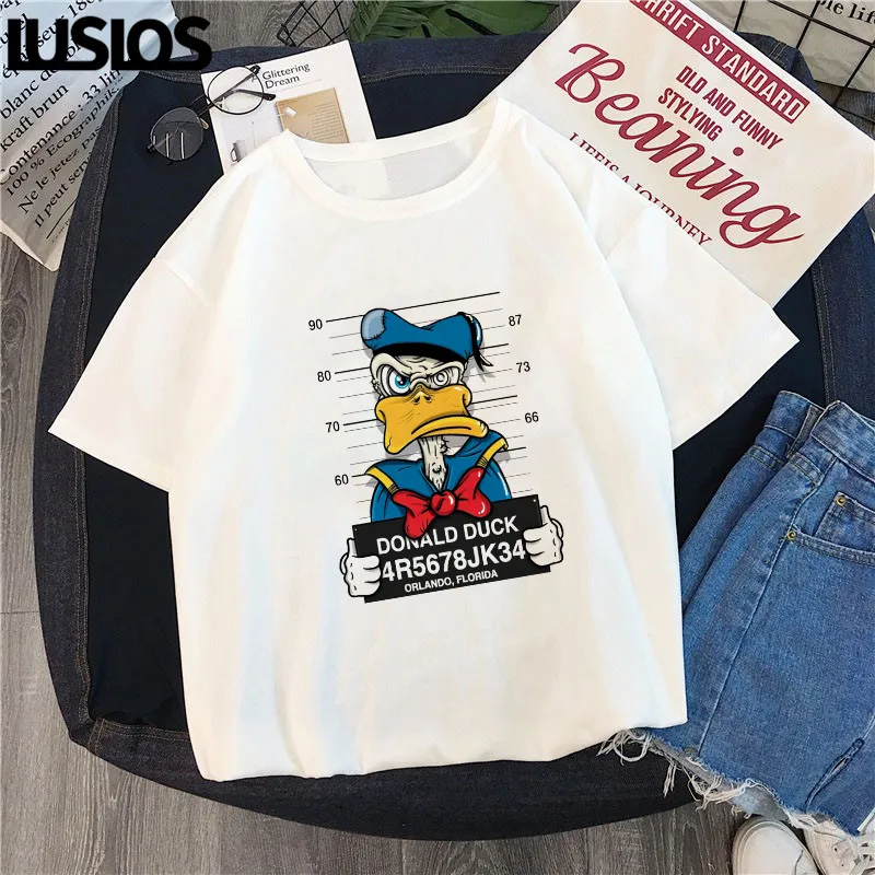 

Luslos Hot Sales Women Clothes Summer Shirt Femme Harajuku T Shirt Minnie Graphic Tees Streetwear Tops Kawaii Camiseta Mujer
