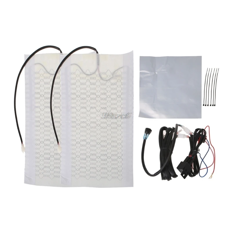 

NEW 1 Seat 12V Universal Carbon Fiber High/Low Round Switch Car Heated Seat Pads DropShip