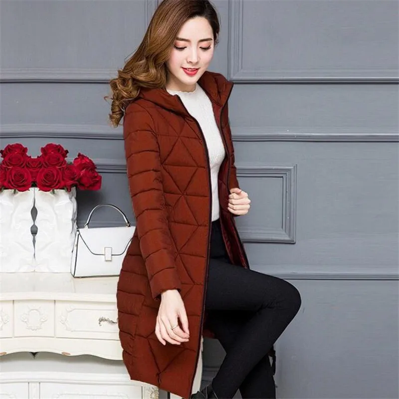 Plus Size 6XL Light&Thin Autumn Winter Women Jackets Female Down Cotton Jacket Slim Outerwear Casual Female Parkas Top Q595