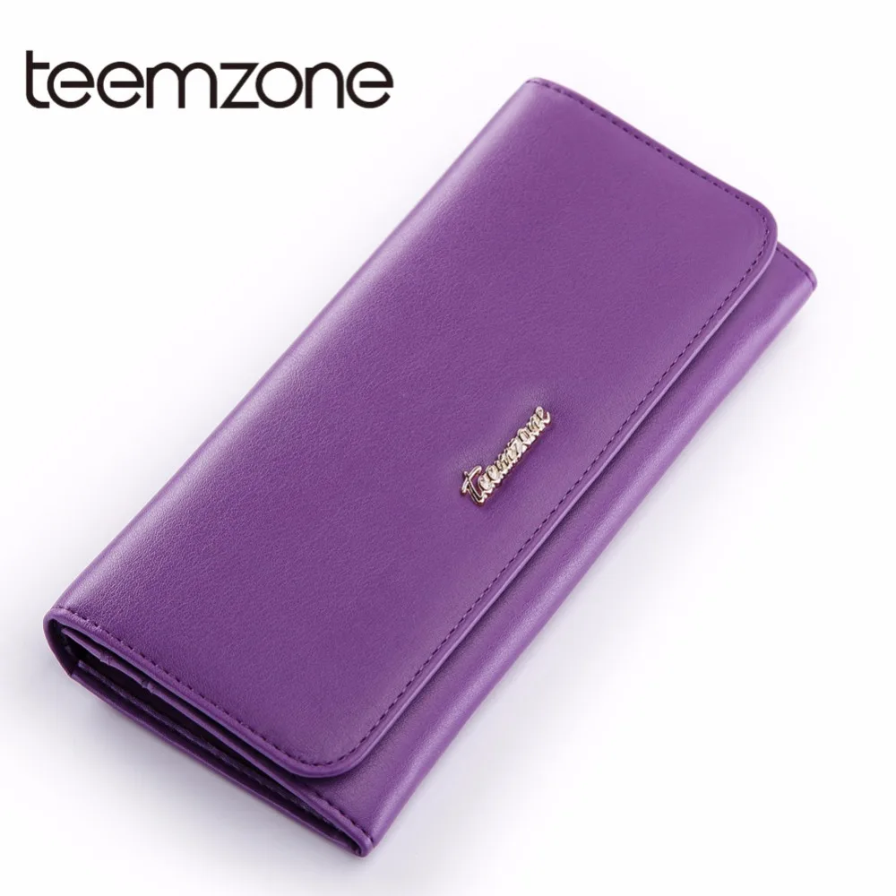 

Teemzone 2018 New fashion Hasp Long Wallet women Ladies clutch long purse Female Organizer wallet card holder Carteira Q409