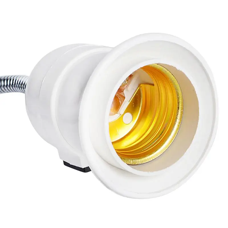 E27 светодио дный лампа включения/выключения освещения удлинение гибкий держатель угол расширение потока голову ночник адаптер конвертер