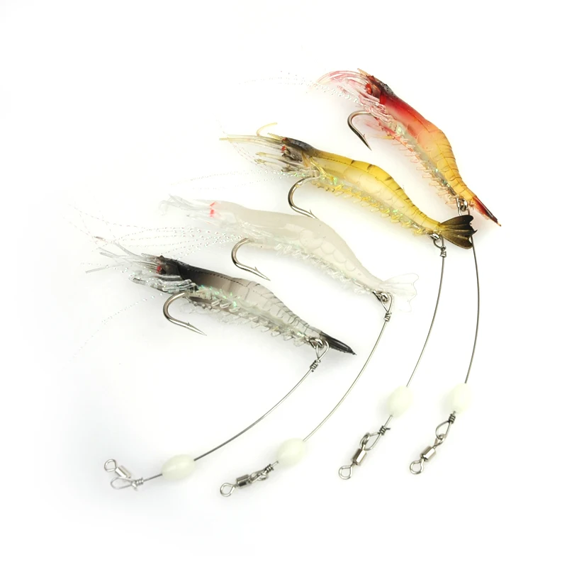 

1pc 9.5cm 6g 4Colors Life-like Shrimp Lure Soft Fishing Bait isca Artificial Fish Lure Soft Baits