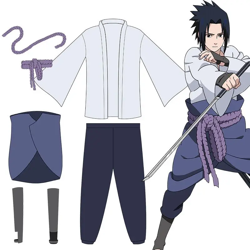 Аниме шиппууден Наруто Косплей Uchiha Sasuke костюмы 4 взрослых унисекс Необычные