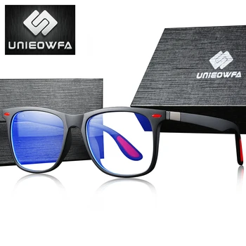 

UNIEOWFA Retro Clear Glasses Frame Men Women Optical Myopia Eyewear Frame Transparent Spectacles TR90 Prescription Eyeglasses