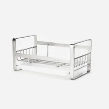 304 stainless steel drainer storage rack sponge holder cleaning rag shelves scouring pad steel ball organizer