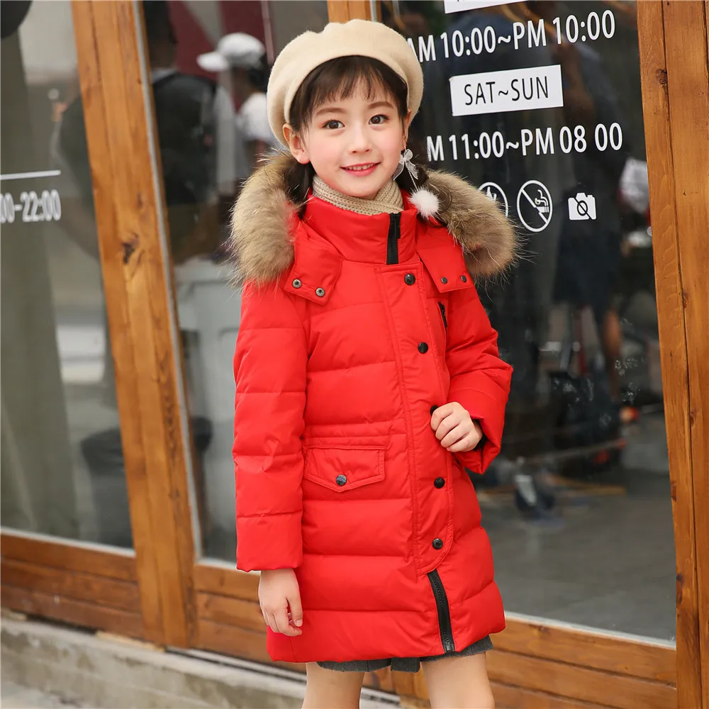 

Mioigee 2018 Children's Down Jacket Girls Long Parkas Baby Girls Boys Warm Thickened Winter Outdoor Hooded Coat Outerwear 3-12Y