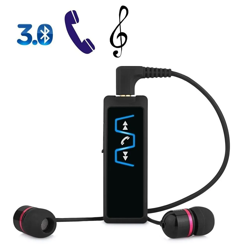 2 in1 Clip-on Bluetooth 3.0 Stereo Handsfree Headset Headphones Earbuds Earphone / Stereo Audio Music Streaming Receiver Adapter