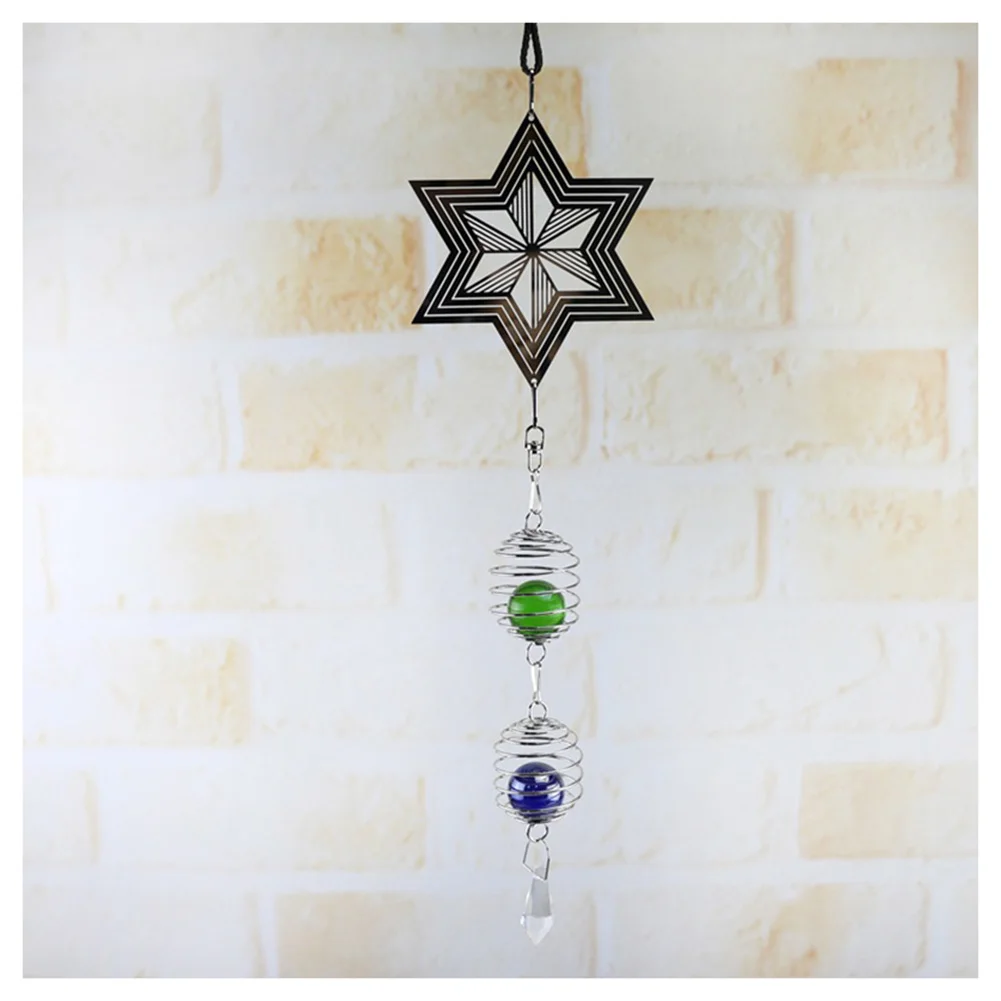 3D Metal colgante Spinner viento Chime con espiral cola bola Centro decoración del hogar LBShipping 3D Metal colgante Spinner viento Chime con espiral cola bola Centro decoración del hogar LBShipping