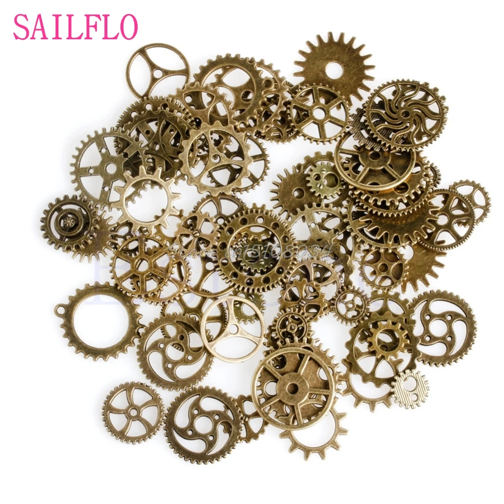 1 paquete de 100g mezcla de aleación mecánica Steampunk engranajes y engranajes accesorios de bricolaje nuevo S08 de la nave de la gota