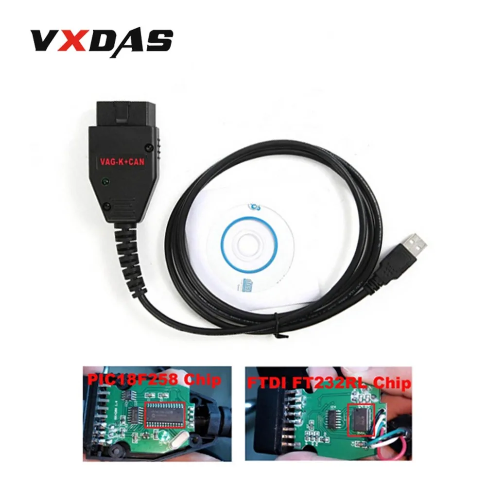 VAG KKL Commander V1.4 OBDII USB адаптер Vag Commander полый OBD2 Диагностический Сетевой кабель-адаптер