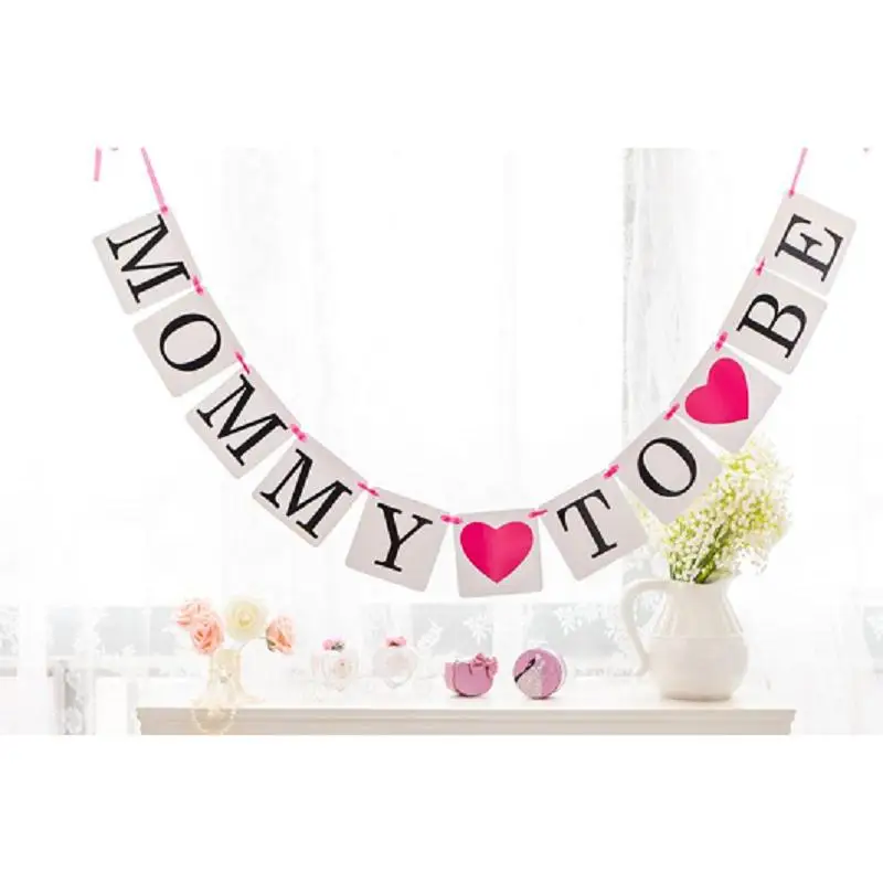Hot sale! New Listed MOMMY TO BE Banner Baby Shower Decoration Garlands ...