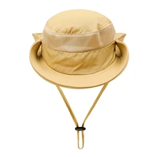 Ведро шляпа дышащая упаковочная Складная Солнцезащитная нейлоновая сетка рабака солнца крышка с подбородком ремень для женщин мужчин