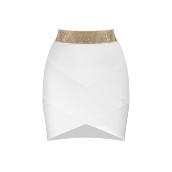 

2018 Top Quality Sexy Skirts Womens Diamond Mini Rayon Homeconing Party Formal skirt