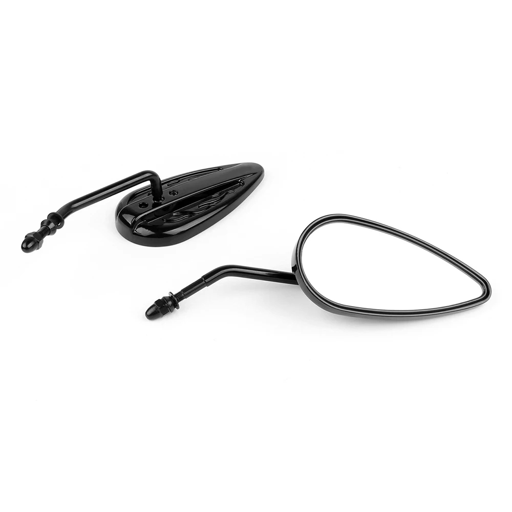 

Tapered Flame Teardrop Style Motocross Rearview Mirror for Harley Davidson Softail Touring Glide Sportsters