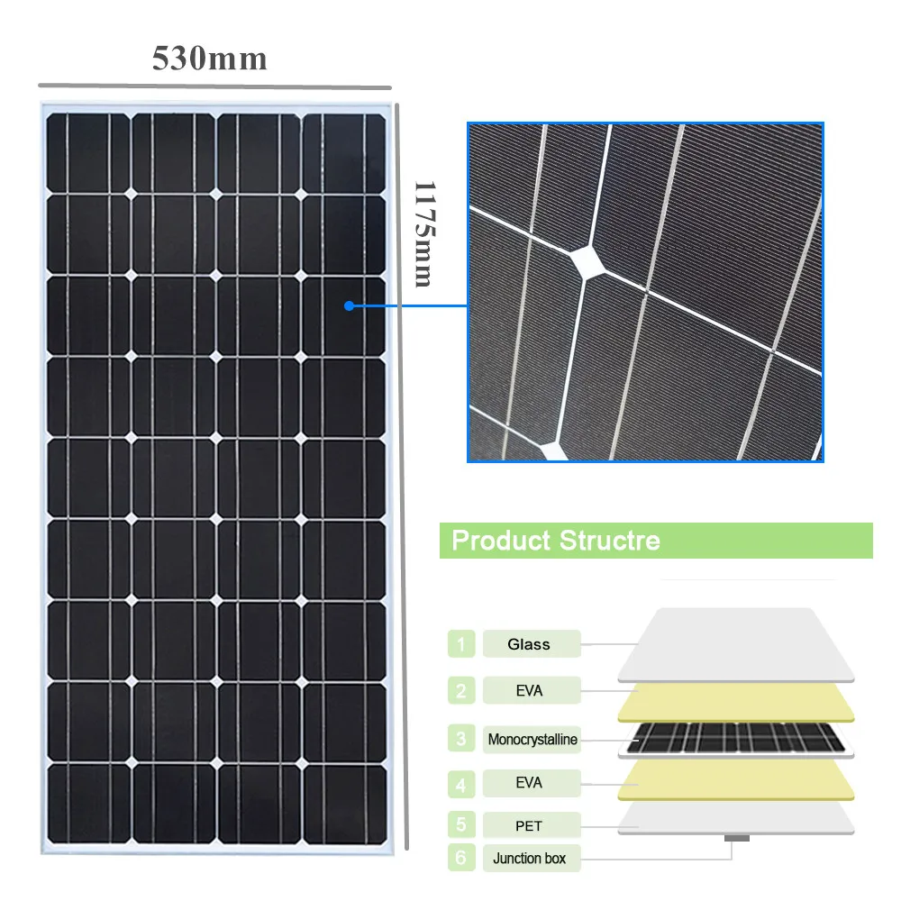 3*100 w 300 W стекла солнечные панели дома кремния солнечной системы модуль комплект