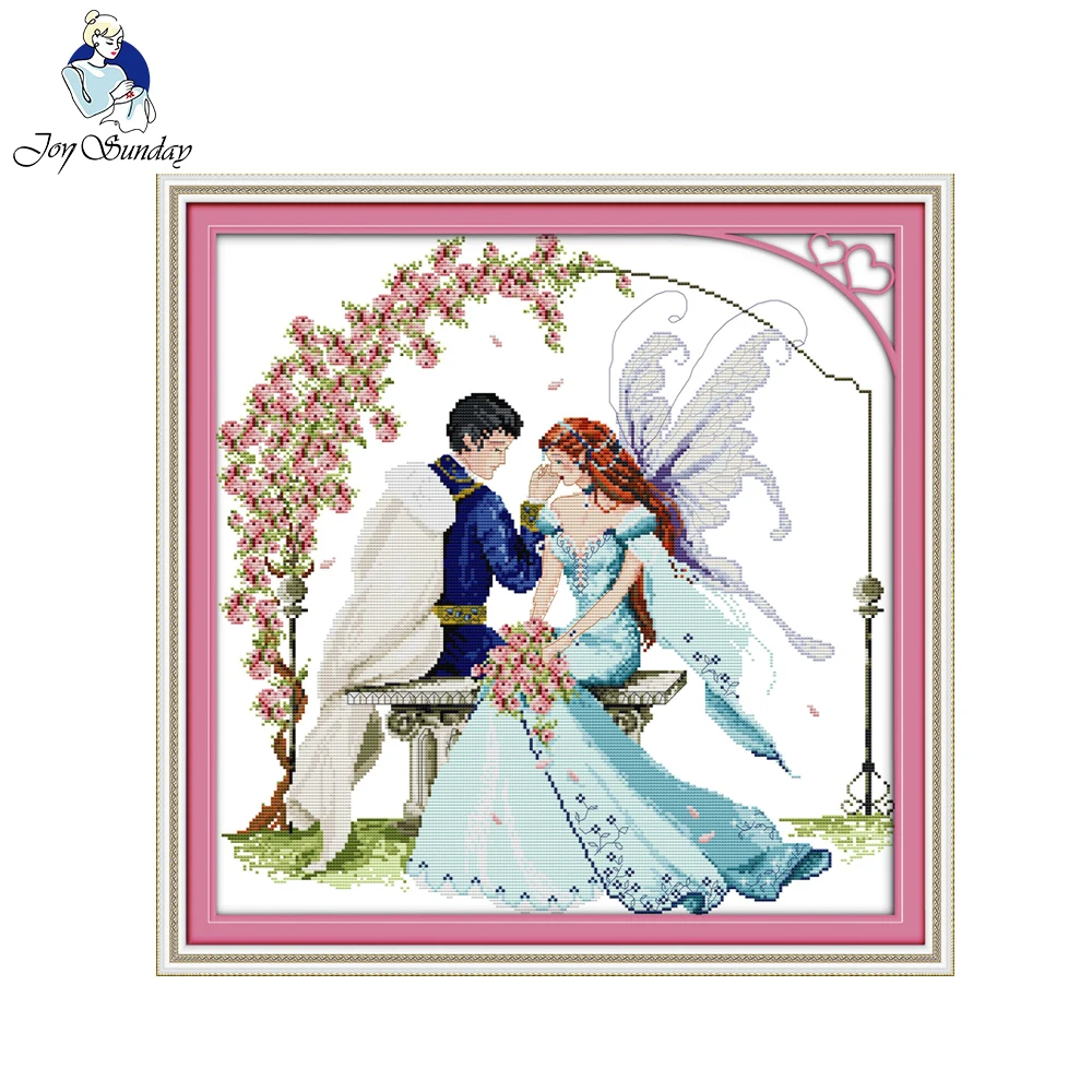 

Joy sunday figure style The prince and the elves cross stitch stampes patterns embroidery painting for hand make craft
