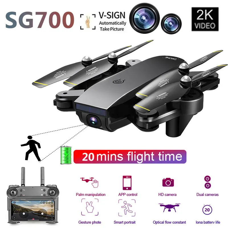 

Drone SG700 RC Quadrocopter FPV Drones with Camera HD High Hold Mode Easy to Operate Mini Dron with HD Camera