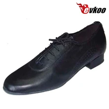 АТ Танцы «Люкс» из натуральной кожи, современное Танго Сальса Обувь для танцев 2,5 см Высота каблука мягкая подошва обувь Evkoo-300
