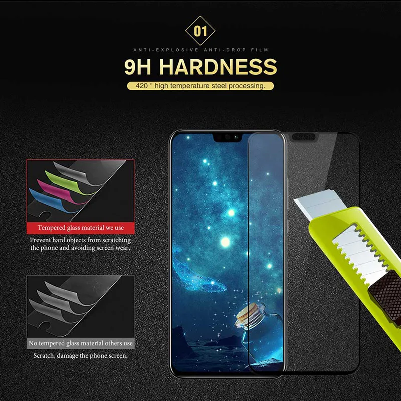 Закаленное стекло для Huawei Y9 2019 Enjoy 9 Plus 9H Взрывозащищенная защитная пленка экрана
