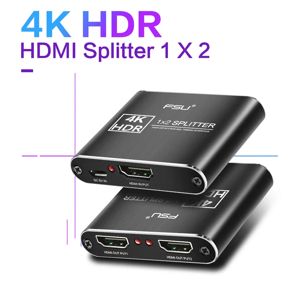 1X2 HDMI сплиттер Full HD 4K видео конвертер HDMI переключатель 1 в 2 выход усилитель двойной дисплей для HDTV DVD PS3 Xbox