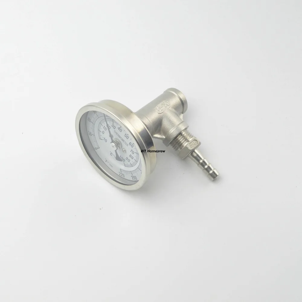 beer Brew IN-LINE THERMOMETER TEE HOME BREW BEER CHILLER MONITOR kettle kit |