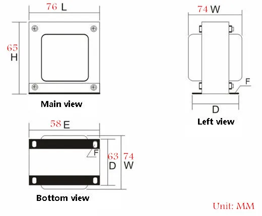 50VA(50 Вт) 270V-0-270V 6,3 V+ 6,3 V+ 15V Чистая медь аудио HiFi EI трансформатор для лампового предусилителя DIY