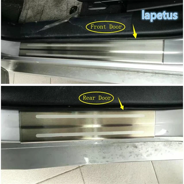 Lapetus Inner Door Scuff Plate Door Sill Protector Decoration Panel Cover Trim 4 Piece Fit For Toyota Prius Prime PHV 2017 2018
