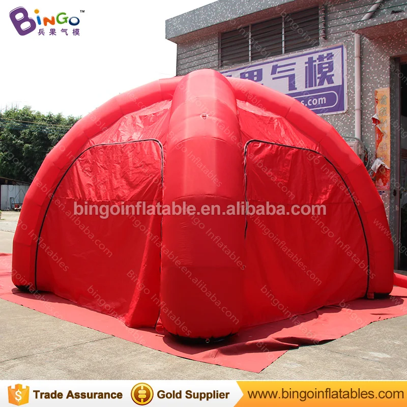  Free shipping 6m diameter Inflatable spider tent in red with four legs inflatable gazebo event tent