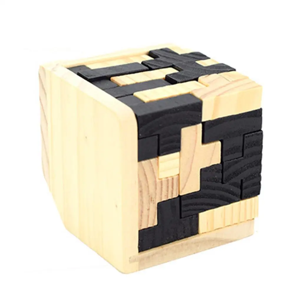 Креативные 3D головоломки любан Блокировка деревянные игрушки IQ Головоломка Развивающие детские игрушки для детей деревянные кубические Пазлы