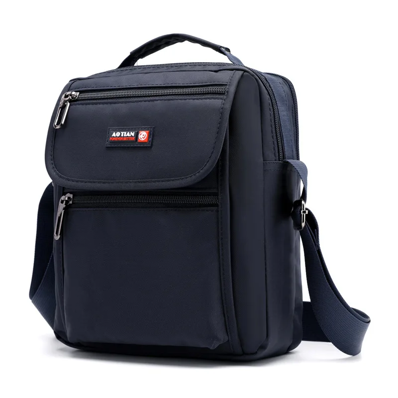 New Arrival Men&#39;s Shoulder Bag Waterproof Nylon Multi layer Crossbody Bag For Men Black Small ...