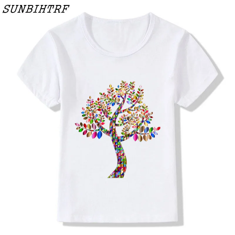 

New Summer Creative Design Prismatic-Tree 3D Printed T Shirt Boys/Girls Harajuku Fashion Kids Tee Shirt Novelty O-neck Soft Tees