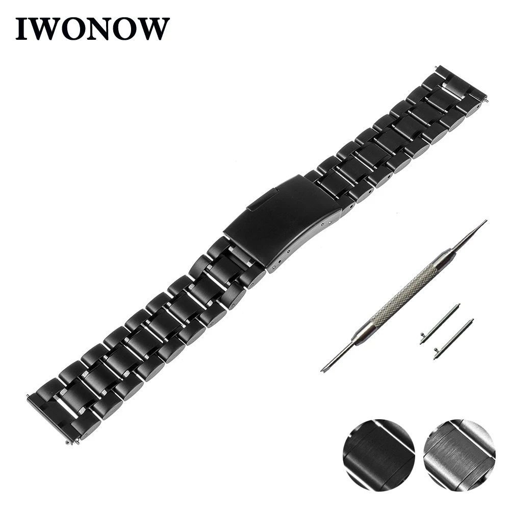Stainless Steel Watch Band 18mm 20mm 22mm Universal Watchband Quick
