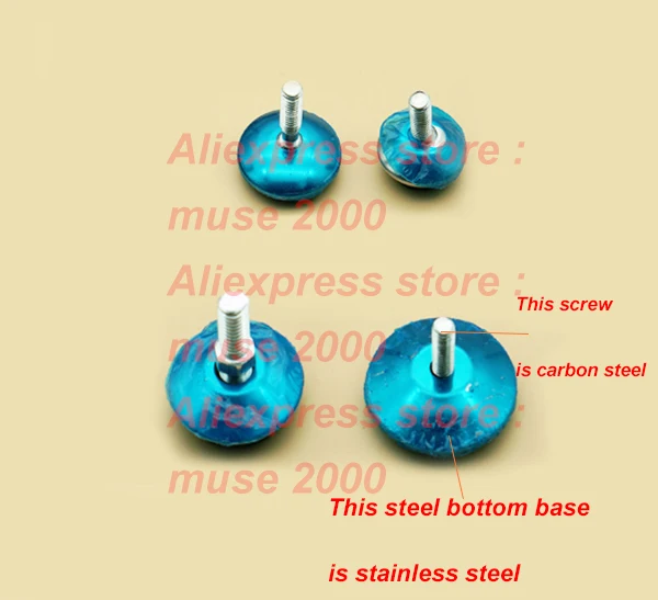 Основание из нержавеющей стали M8M10 * 14-20 мм дно 28 40 50 мм Диаметр винта на стопу болт для ног регулируемый стол выравнивание скольжения ноги