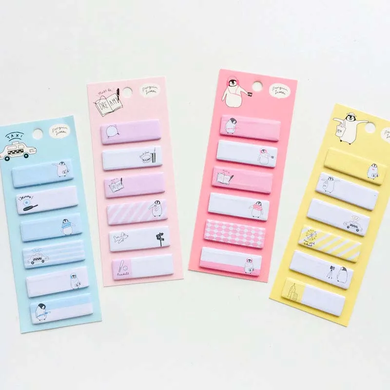 

Cartoon Penguin N Times Memo Pad Sticky Notes Cute Animal Bookmark Stationery Label Stickers School Supplie Notepad escolar