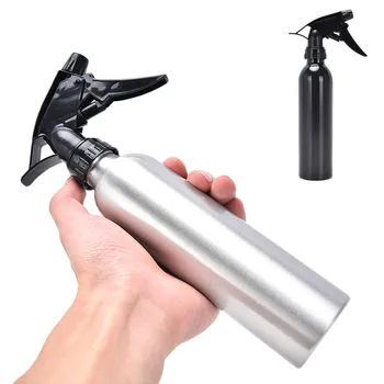 

1PCS Silver/Black 250ML Spray Bottle High Grade Aluminum Water Bottle Trigger Hairdressing Tool For Hair Salons High quality
