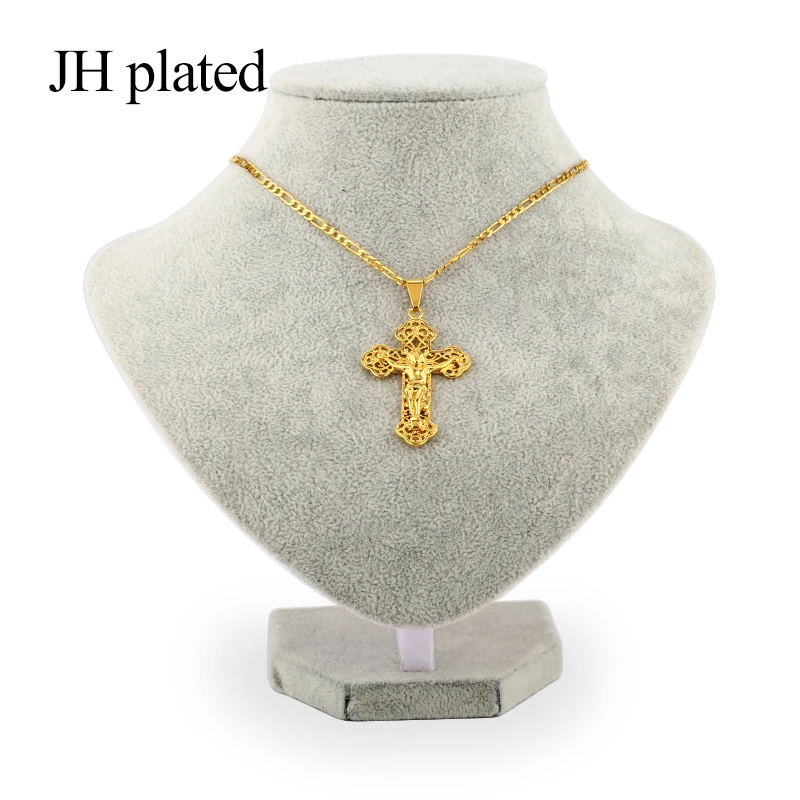 JHplated новинка 2019 модное ювелирное изделие золотого цвета крестообразный крест