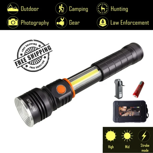 Explorer An 4 Modes Tactical Flashlight And Cob Work Light With Explorer An 4 Modes Tactical Flashlight And Cob Work Light With Magnetic Base Led