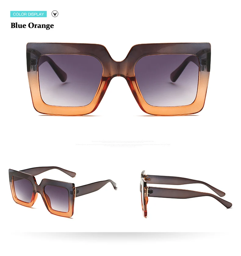 Солнцезащитные очки для женщин больших размеров d, мужские солнцезащитные очки с прозрачной градиентной оправой, Винтажные Солнцезащитные очки больших размеров в стиле ретро, женские мужские солнцезащитные очки UV400