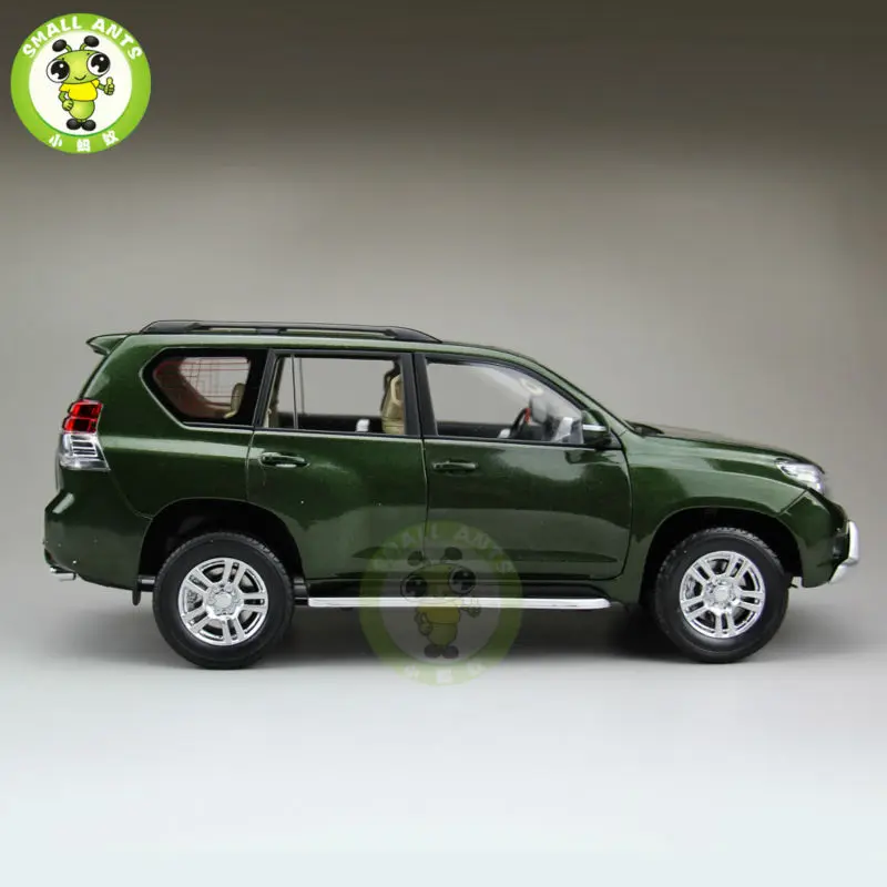 1:18 Масштаб Land Cruiser Prado литья под давлением модель автомобиля SUV игрушки для подарков коллекция хобби Зеленый