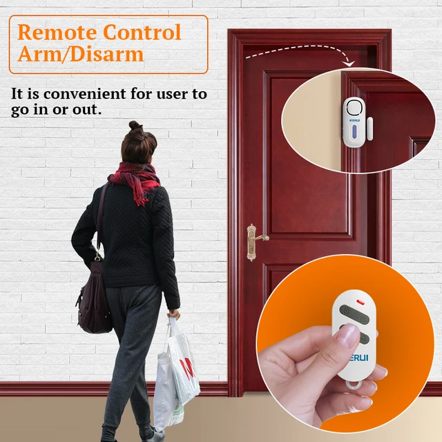 KERUI 120DB Wireless Door/Window Entry Security Burglar Sensor Alarm PIR Magnetic Smart Home Garage System Remote Control Led 3