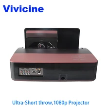 Vivicine 1080p Ультра короткий бросок проектор, Android wifi Портативный объектив рыбий глаз домашний кинотеатр Мультимедийные видео проекторы ТВ проектор