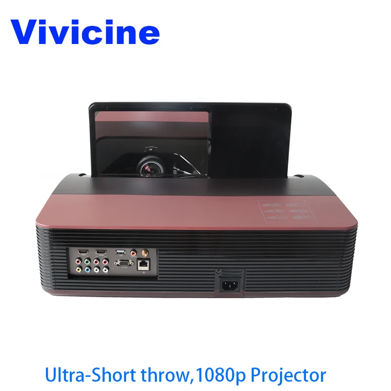 Vivicine 1080p Ultra Short Throw Projector,Android WIFI Portable Fisheye Lens Home Theater Multimedia Video Projectors TV Beamer