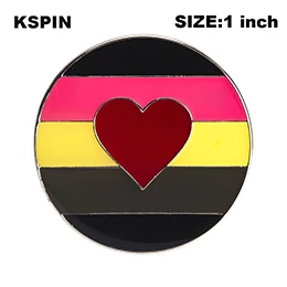 XY0305 Asexual Pride Радужный Флаг Rozet металлический значок брошь для рюкзака для подарка XY0315 - Цвет: XY0305