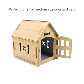 Dog Solid Wood House Bed 1